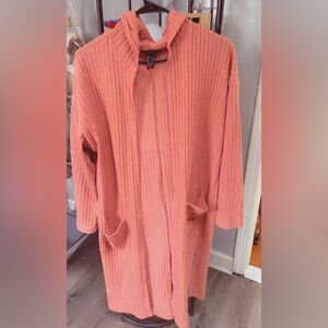 Forever 21 long pink cardigan